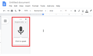google doc voice feature