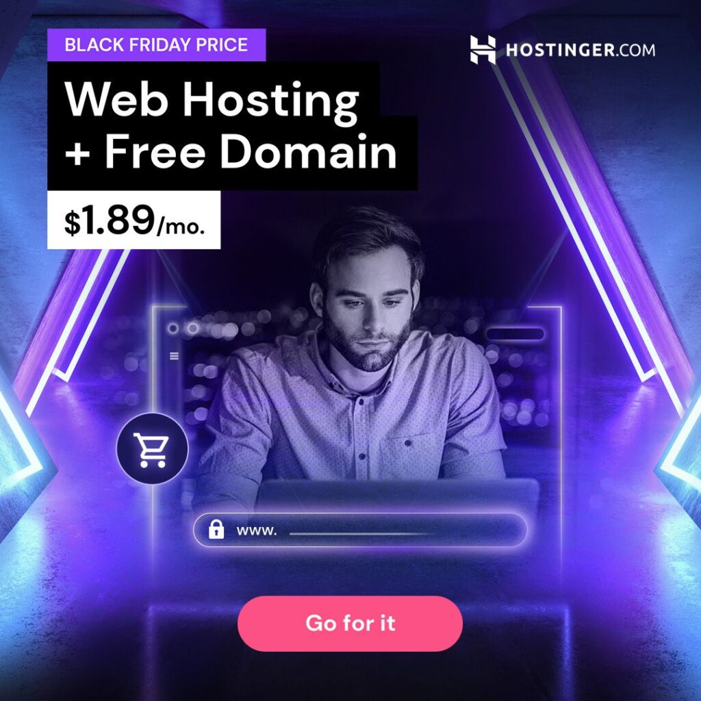 web hosting hostinger black friday