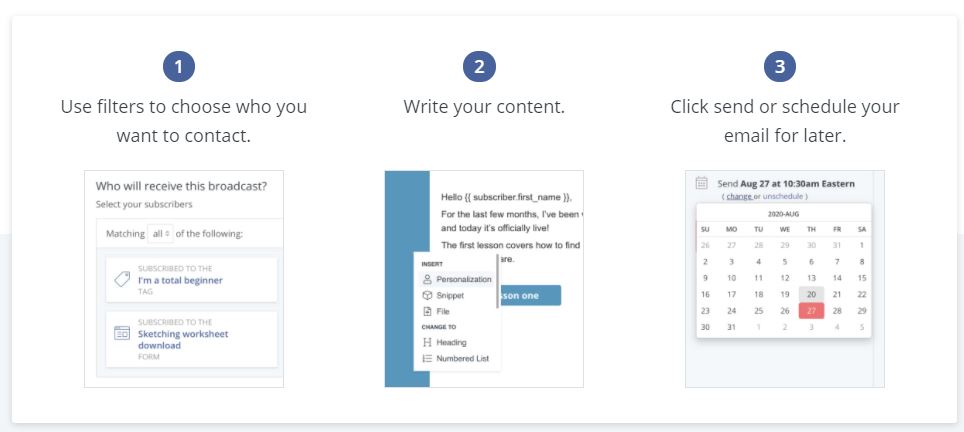 Convertkit Schedule Email