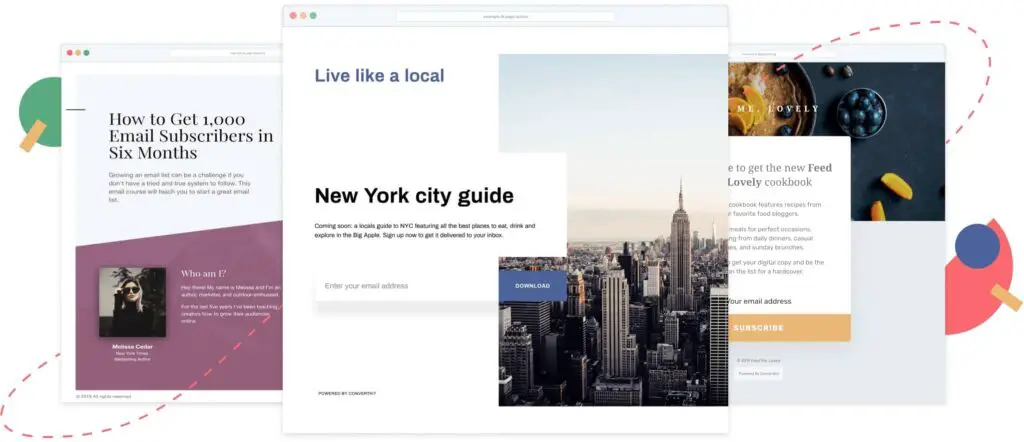 getresponse vs convertkit landing page templates