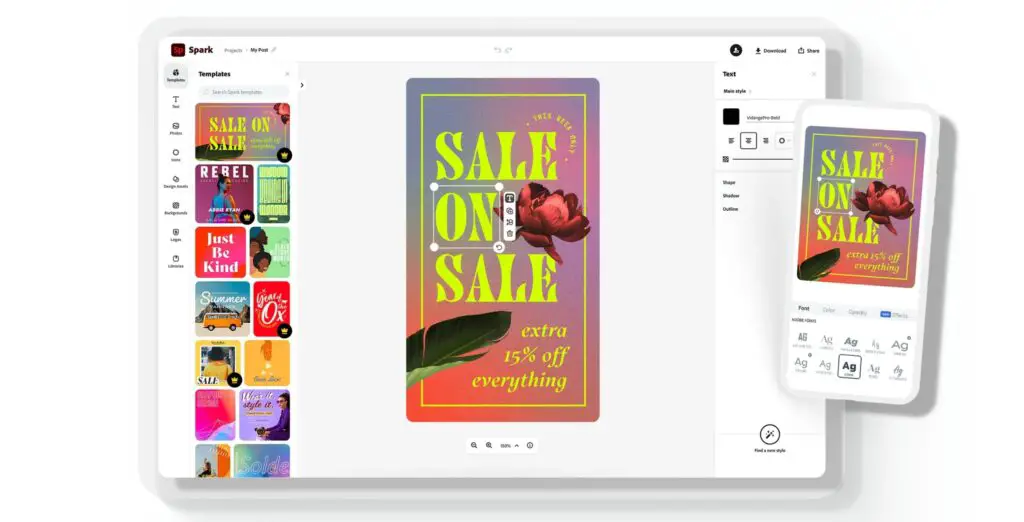 freelance tool - adobe spark