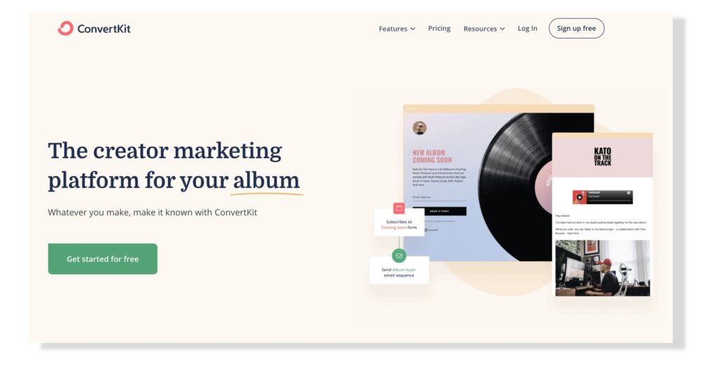 freelance tool - ConvertKit email marketing platform