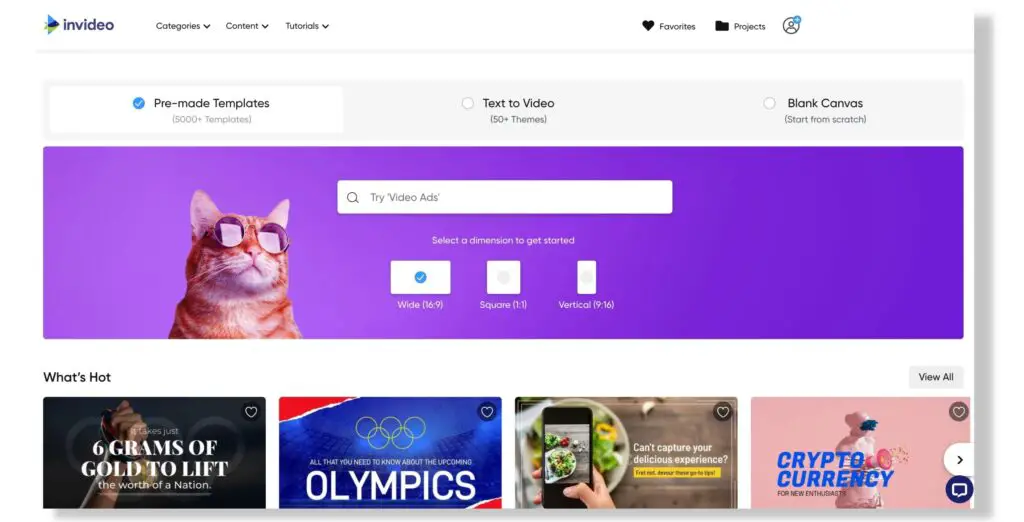 freelance tool - invideo editor